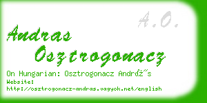 andras osztrogonacz business card